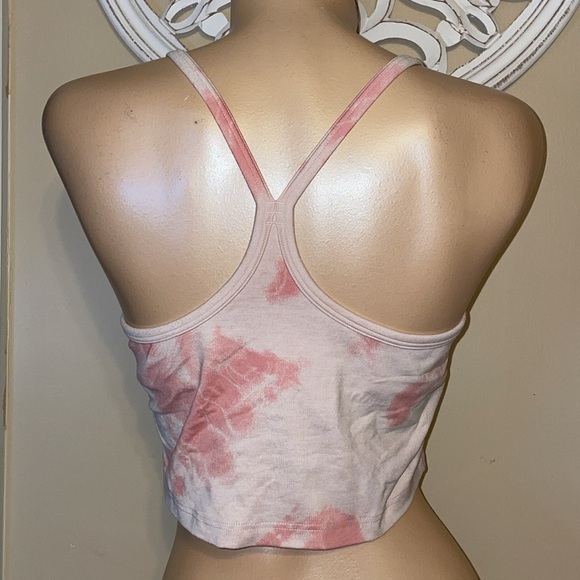 Aerie women’s large long line sports bra hugger Pink Tie-Dye Crop Top offline - Picture 3 of 7